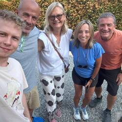 Paula, Gianni,Pietro & Sali the dog