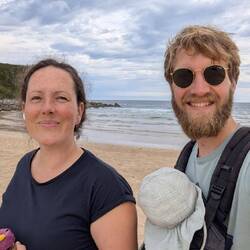 Educational beach walk (Marnie listening to a class at that moment)