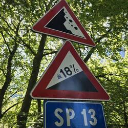 We cycled to the 'Balcony of Italy,' including a section of road with an 18% grade!