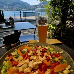 Excellent salad, lakeside in Como