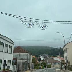 The town of Sardiñeiro had these cute street decorations.