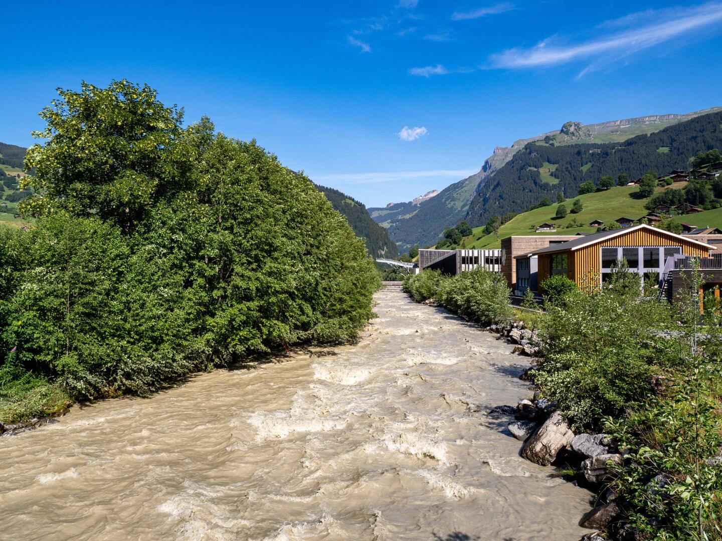 Nach dem Regen gestern gibt es sehr viel Sediment im Wasser