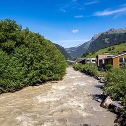 Nach dem Regen gestern gibt es sehr viel Sediment im Wasser