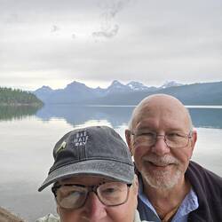 A morning stroll to the Lake McDonald shore after coffee.