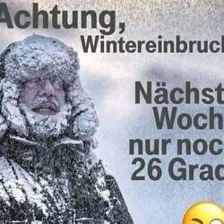 Wie freue ich mich auf den Wintereinbruch
