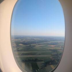 The view of the German countryside was beautiful from the plane