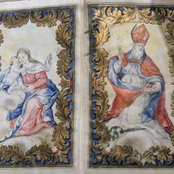 Beautiful old books in the cathedral's attached museum