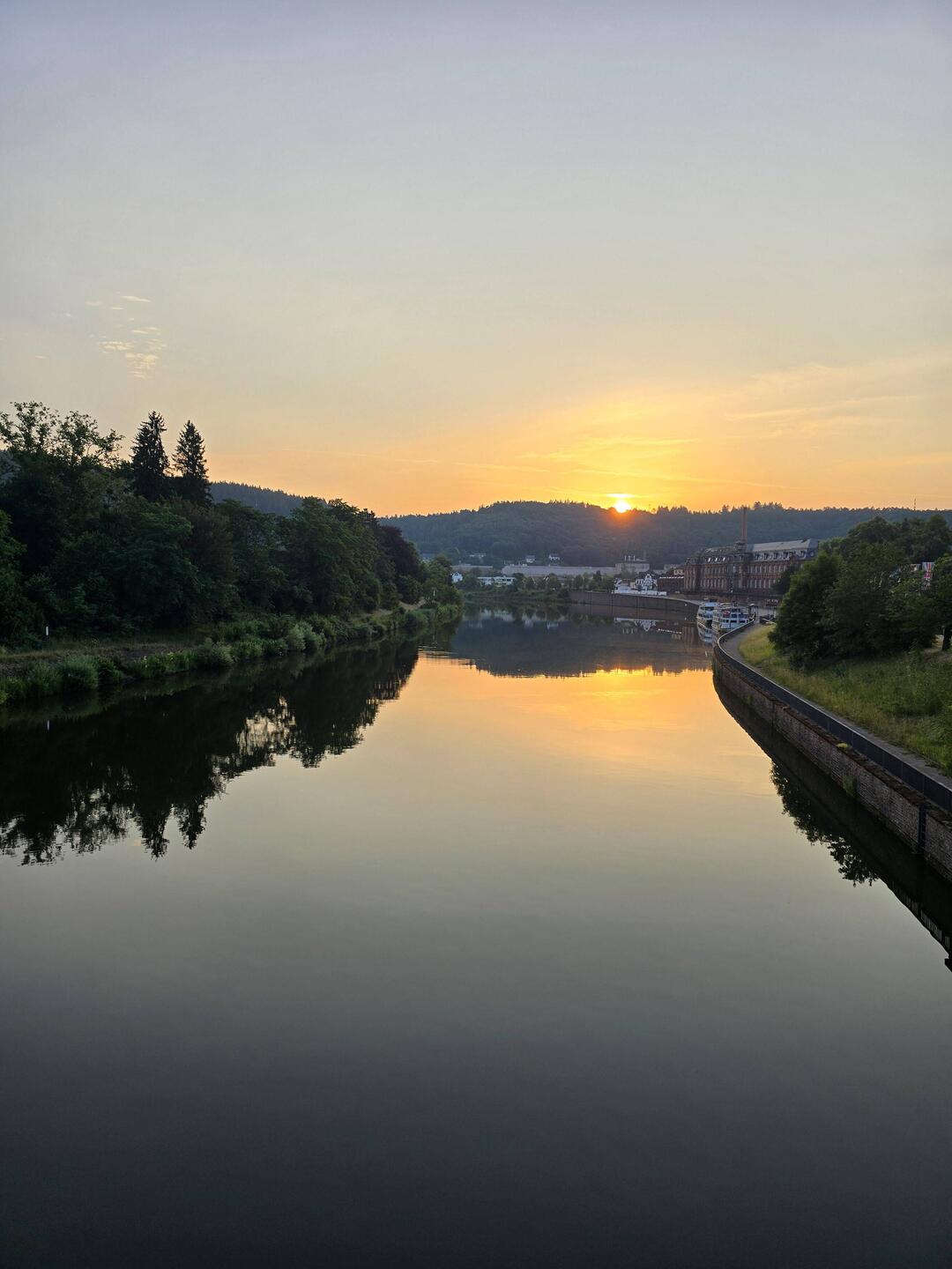 Der Sonnenaufgang an der Saar