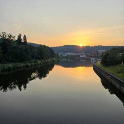 Der Sonnenaufgang an der Saar