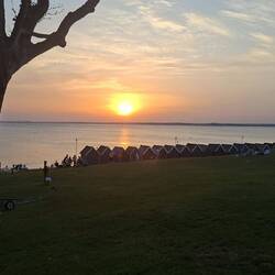 Sunset on Isle of Wight, at Gurnard