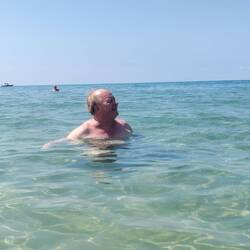 Vorgriff auf den Tag: baden im Meer am Nachmittag.