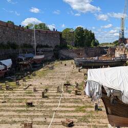 Ein altes Trockendock auf der Festungsinsel, immer noch in Teilbetrieb