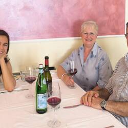 Orders placed ... enjoying our wine @ San Pietro — Bologna, Italy.