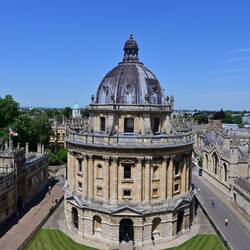 The Radcliffe Camera, from the University Church of St Mary the Virgin