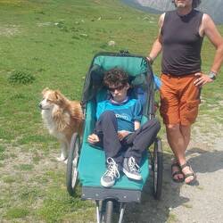 Sullo sfondo...tra le nuvole...il Monte Bianco 😎