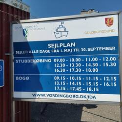 Fahrzeiten von der Insel Falster zur Insel Bogø
