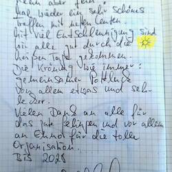 Unser Eintrag ins Gästebuch