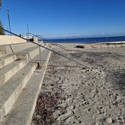 Bit of sand been moved onto Busselton beach