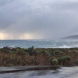Rainstorm coming across Cape Leeuwin