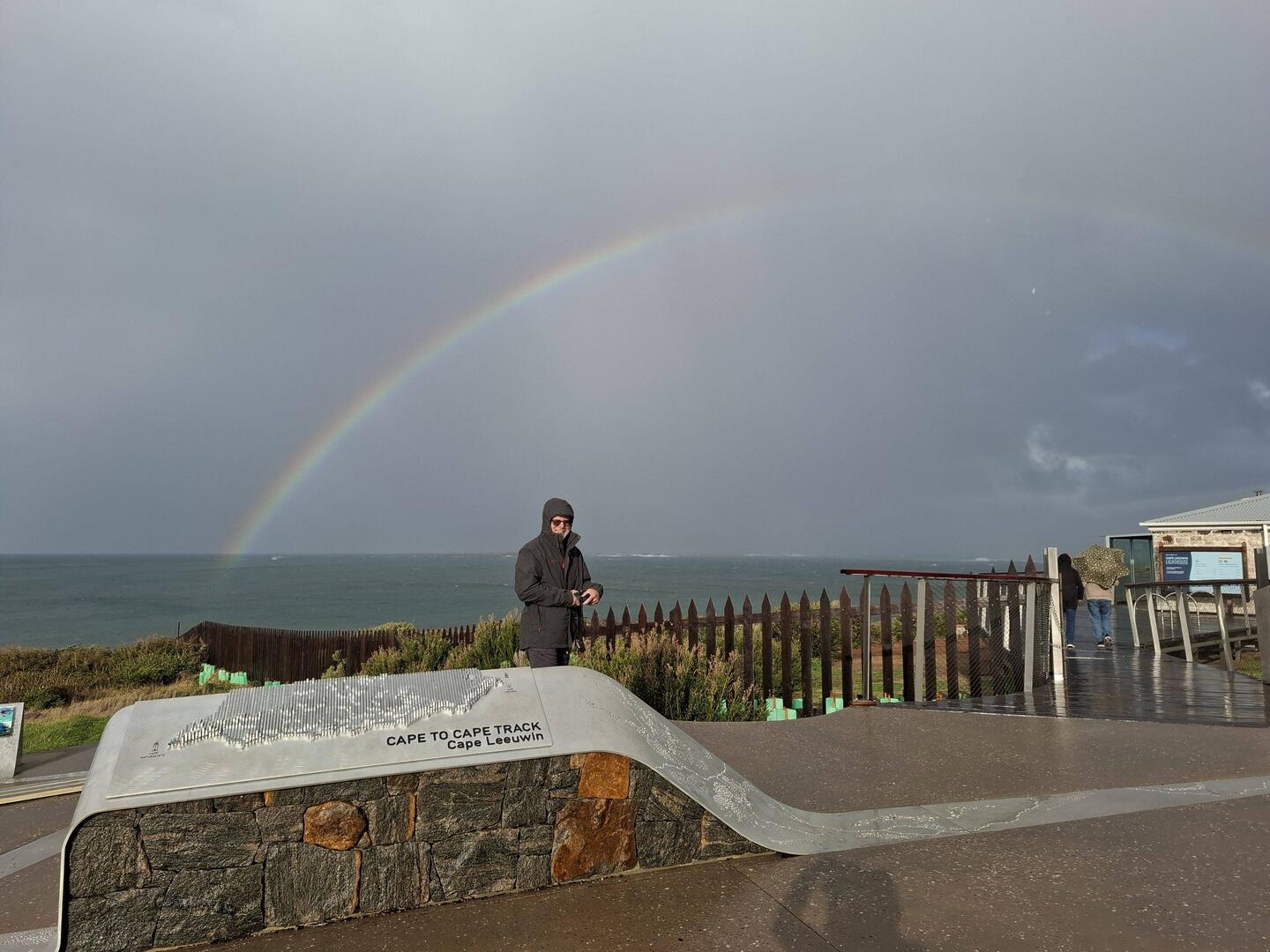 Wind, squalls and rainbows at Cape Leeuwin