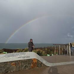 Wind, squalls and rainbows at Cape Leeuwin