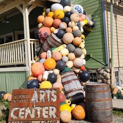 Fun business decor.