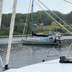 Last anchorage in the Bras d'Or Lake next to Toroa of Seth and Karin.