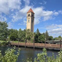 Clock tower is from when the whole area was a train yard.