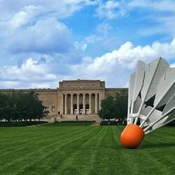 Claes Oldenburg's shuttlecocks at the Nelson Atkins Museum