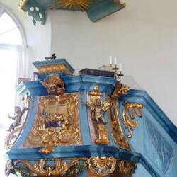 Pulpit in Stöda Kyrka