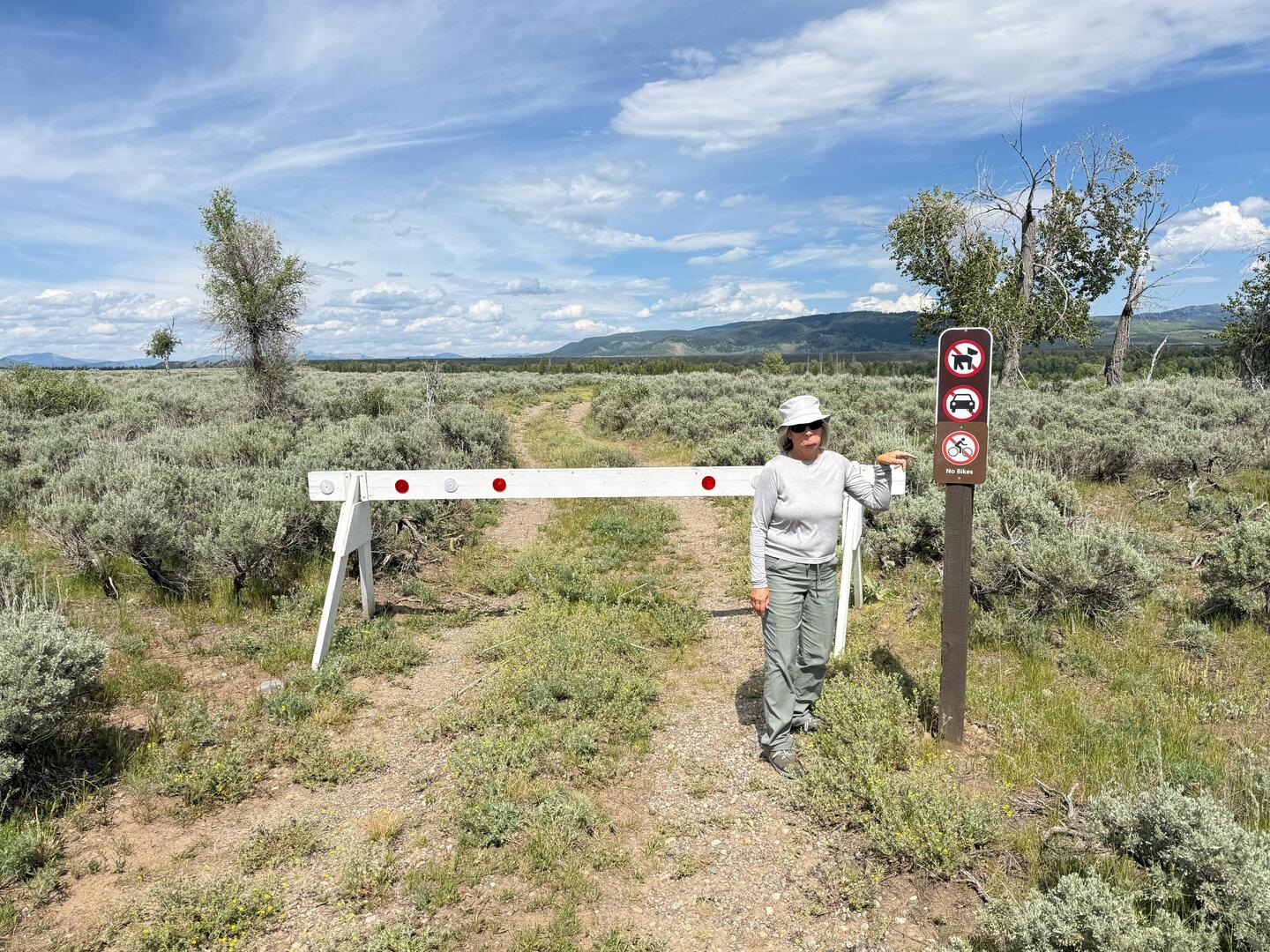 Bummed we are unable to ride our bikes along the Snake River.