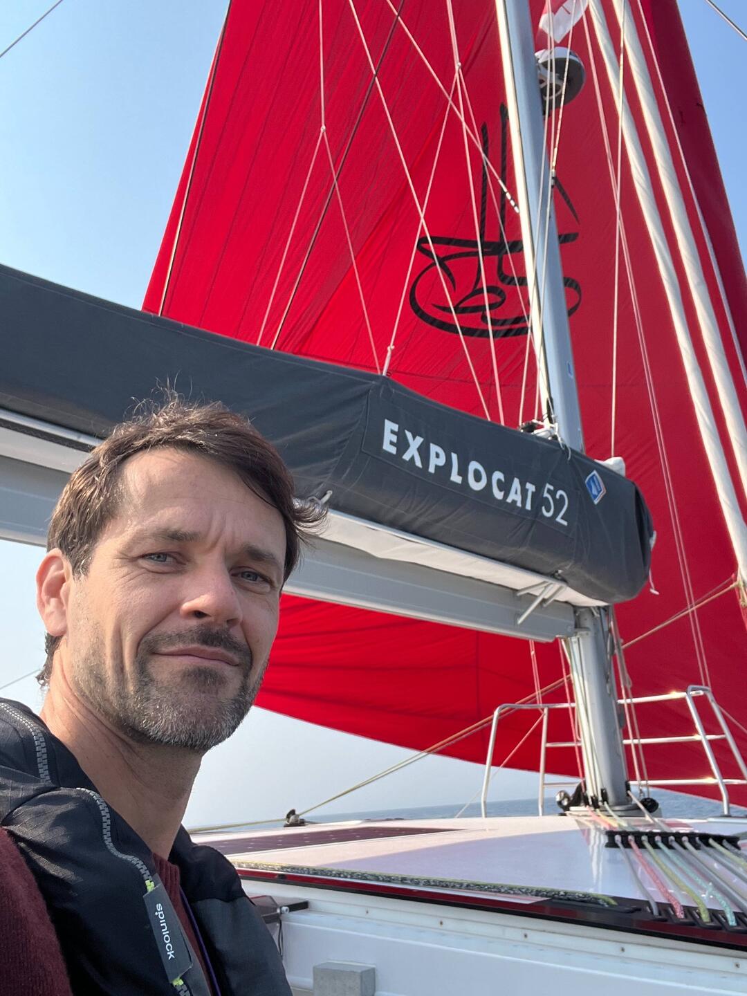 The big sail is set!