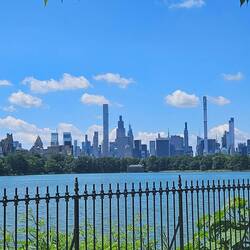 View of the skyline across the reservoir