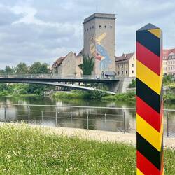 Blick über die Neiße nach Zgorzelec
