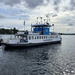 The ferries moving around the harbour