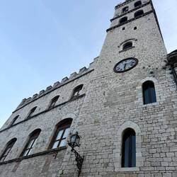 I'm trying to find different angles this year. Clock tower in the piazza near my hotel.