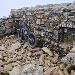 First time I have seen a bicycle beside the Cadiar Idris shelter