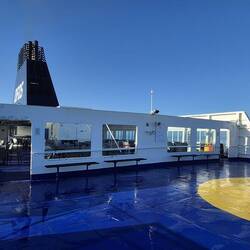 ...und am Morgen auf dem Deck