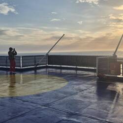Sonnenuntergang auf der Fähre...