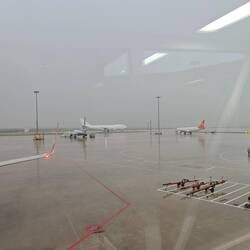 Tianjin airport, after the heavy storm 雨后天津机场