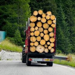 Luckily, we didn't have to follow this tractor for long ... driving in the Dolomiti.