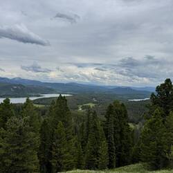 View from the top ... Two Ocean Lake (left) and Emma Matilda Lake (right)