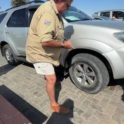 VIDEO- taking air out of tires to get ready for dunes driving