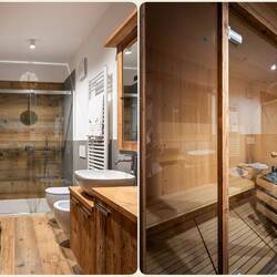 Bathroom ... with sauna ... Cesa dele Angele — Colle Santa Lucia, Italy.