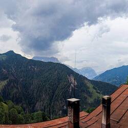 Panorama from the bedroom balcony ... Cesa dele Angele — Colle Santa Lucia, Italy.