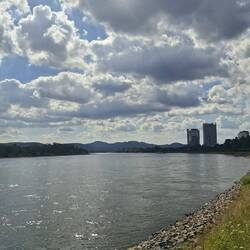 Der Bonner Blick zum Siebengebirge.