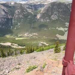 View of the switchbacks from the look