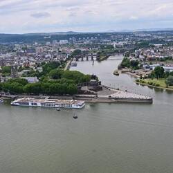 Deutsches Eck, from Ehrenbreitstein Fortress