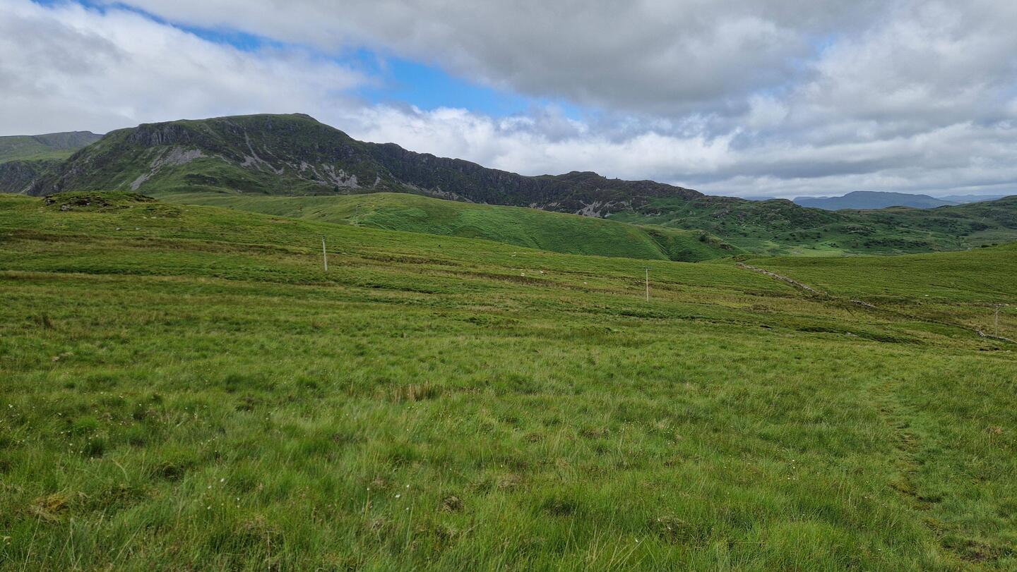 Looking back from where I started walking towards plane spotters on Mynydd Gwerngraig