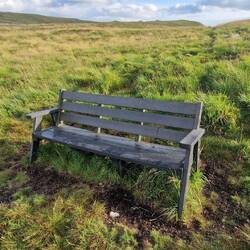 Unusual to see a bench on mountains. This one is near the top of Waun Fach.